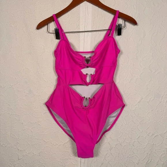 Eomenie Hot Pink One Piece Swimsuit Size M - Picture 5 of 15